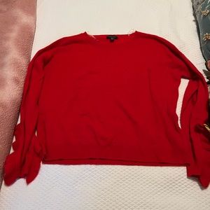 Saks Fifth Avenue red cashmere sweater